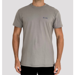Camiseta Algodão Cinza/Azul Logo Lurk