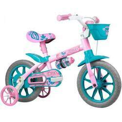 Bicicleta Infantil Aro 12 com Rodinhas Menina Charm Nathor
