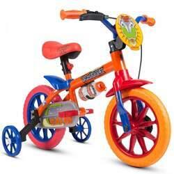 Bicicleta Aro 12 Infantil Power Rex Laranja/ Azul Nathor