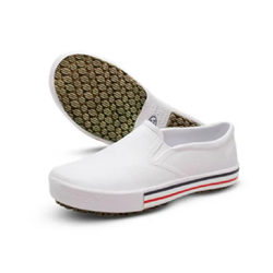 Sapato Profissional Antiderrapante BB80 Branco e Vermelho 34 - Softworks