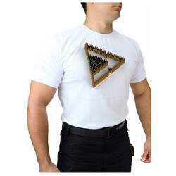 Camiseta Branca Tactical DACS - TRIANGULO DE MUNICAO (M)