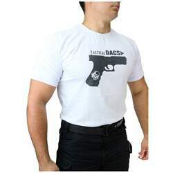 Camiseta Branca Tactical DACS - GLOCK (M)