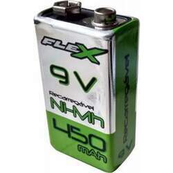 Bateria 9V 450mAh Recarregável Flex Blister c/ 1un