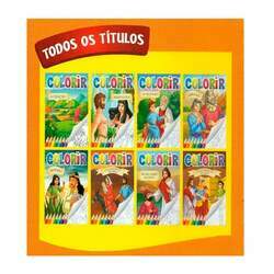 As Mais Belas Histórias Da Bíblia - Livros De Colorir - Kit Com 8 Livros