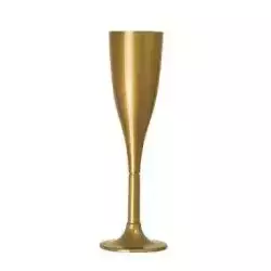 Taça Dourada Espumante Strawplast - 120ML