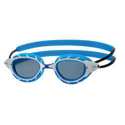 Óculos de Natação Zoggs Predator Lente Fumê - Azul e Branco