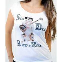 Camiseta Sex Dogs Rock n Roll Feminina