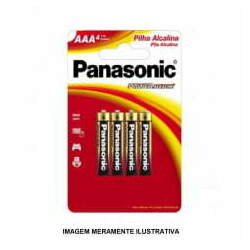 Pilha Alcalina Palito AAA Power 4 UN Panasonic