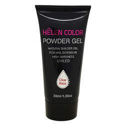 Unhas de gel Polygel Powder gel Helen Color Clear base 30ml