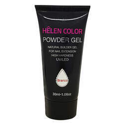 Unhas de gel Polygel Powder gel Helen Color Branco 30ml
