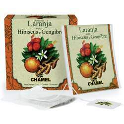 Chá Misto de Laranja, Hibiscus e Gengibre com 10 Sachês - Chamel