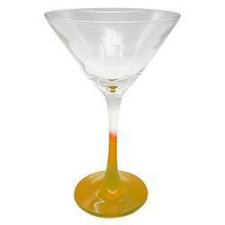 Taça martini amarelo cristal de vidro 250ml (p/ sublimação)