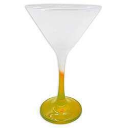 Taça martini amarelo jateado de vidro 250ml (p/ sublimação)
