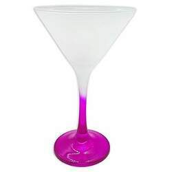 Taça martini rosa jateado de vidro 250ml (p/ sublimação)