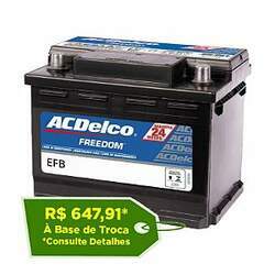 Bateria ACDelco EFB 60Ah - ADF60HD - Para Carro C/ Start-Stop