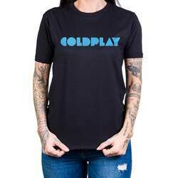 Camiseta Coldplay Live Azul com Gola - Unissex