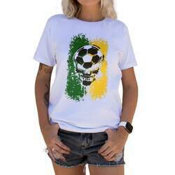 Camiseta Brasil Caveira Bola - UNISSEX