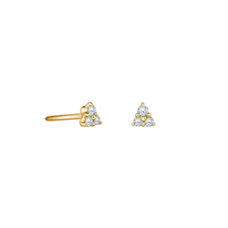 Brinco Ponto de Luz, 6 Diamantes, Ouro Amarelo - HERITAGE Triangulo