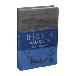 Bíblia Sagrada RA Letra Gigante Luxo 3 Cores Azul