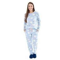 Pijama de Inverno Feminino Longo Estampado - Luas