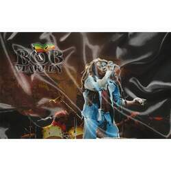 Bandeira Bob Marley Foto Cantando
