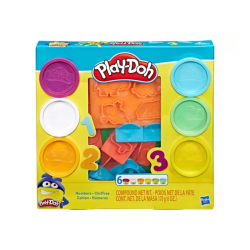 Conjunto de Massinhas - Play-Doh - Moldes de Numeros - Hasbro