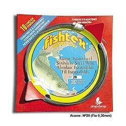 Arame de Aço Inox AISI 302 Polido Duro Fishtex Nº28 (0,30mm) - 10m