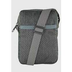 Shoulder Bag Bolsa Transversal Básica de Nylon Cinza B065