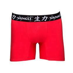 Cueca Boxer Cotton com Pernas Mais Compridas Vangli - 370 Vermelho