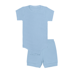 Conjunto Pijama Body e Short Azul - Izitex