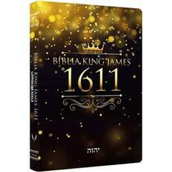Bíblia King James 1611 Ultra Fina Lettering Bible Letra Normal Capa Coroa