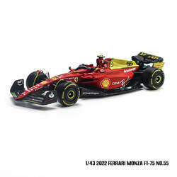 Miniatura Ferrari Monza Racing F1-75 Número 55: Carlos Fórmula 1 (1/43) 2022 - MKP