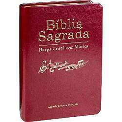 Bíblia Sagrada Harpa Cristã Com Música - ARC - Vinho
