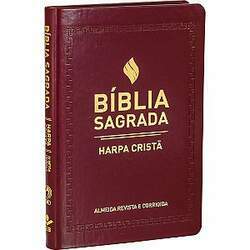 Bíblia Sagrada com Harpa Cristã - ARC - Vinho