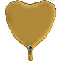 Balão Metalizado Coração Ouro Satin - Grabo