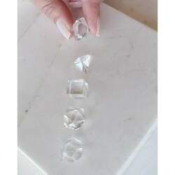Kit Sólidos Platônicos cinco formas de Cristal de Quartzo