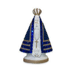 Nossa Senhora Aparecida 25cm Pérola Azul AP25-PAN