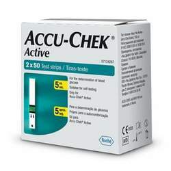 Tiras De Teste Accu-chek Active Roche Diabetes Care 2X50 Tiras