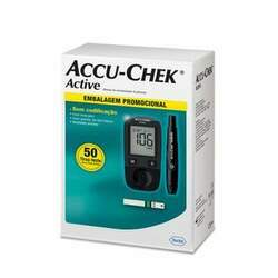 Kit Monitor de Glicemia Accu-Chek Active 50 Tiras