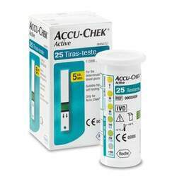 Tiras Accu Chek Active Para Controle De Glicemia Roche 25 Unidades