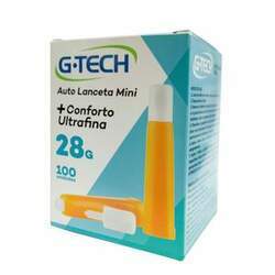 Auto Lanceta Mini G-Tech Conforto Ultrafina 28g 100 Unidades