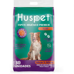 Tapete Higiênico Huspet Premium para Cães 80x60cm - 30 unidades