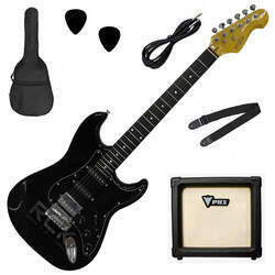 Kit Completo Guitarra Stratocaster PHX Strato Power Amplificador e Acessórios