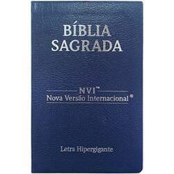 Bíblia Sagrada NVI Letra Hipergigante Capa Cooverbook Azul