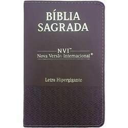 Bíblia Sagrada NVI Letra Hipergigante Capa Luxo Marrom