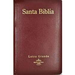 Santa Bíblia - Bíblia Em Espanhol Concordância Letra Grande - Média Zíper Vinho
