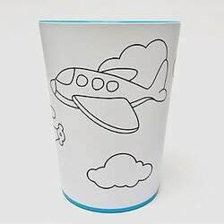 Color Cup copo lavável para colorir com giz de cera - Modelo Avião