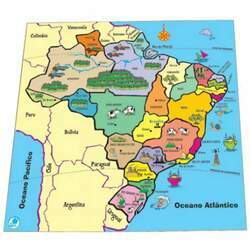 Quebra-Cabeça Mapa Regiões Estado Simque