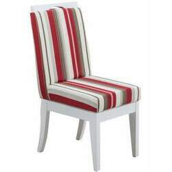 Cadeira Komfort - Branca com Listrado Vermelho Opções