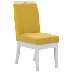 Cadeira Komfort Branca e Amarela Cores